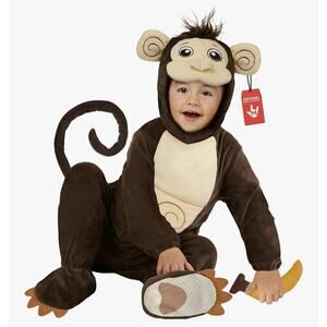 Morph Monkey Toddler Halloween Costume 1–2 Years Plush Jumpsuit New
